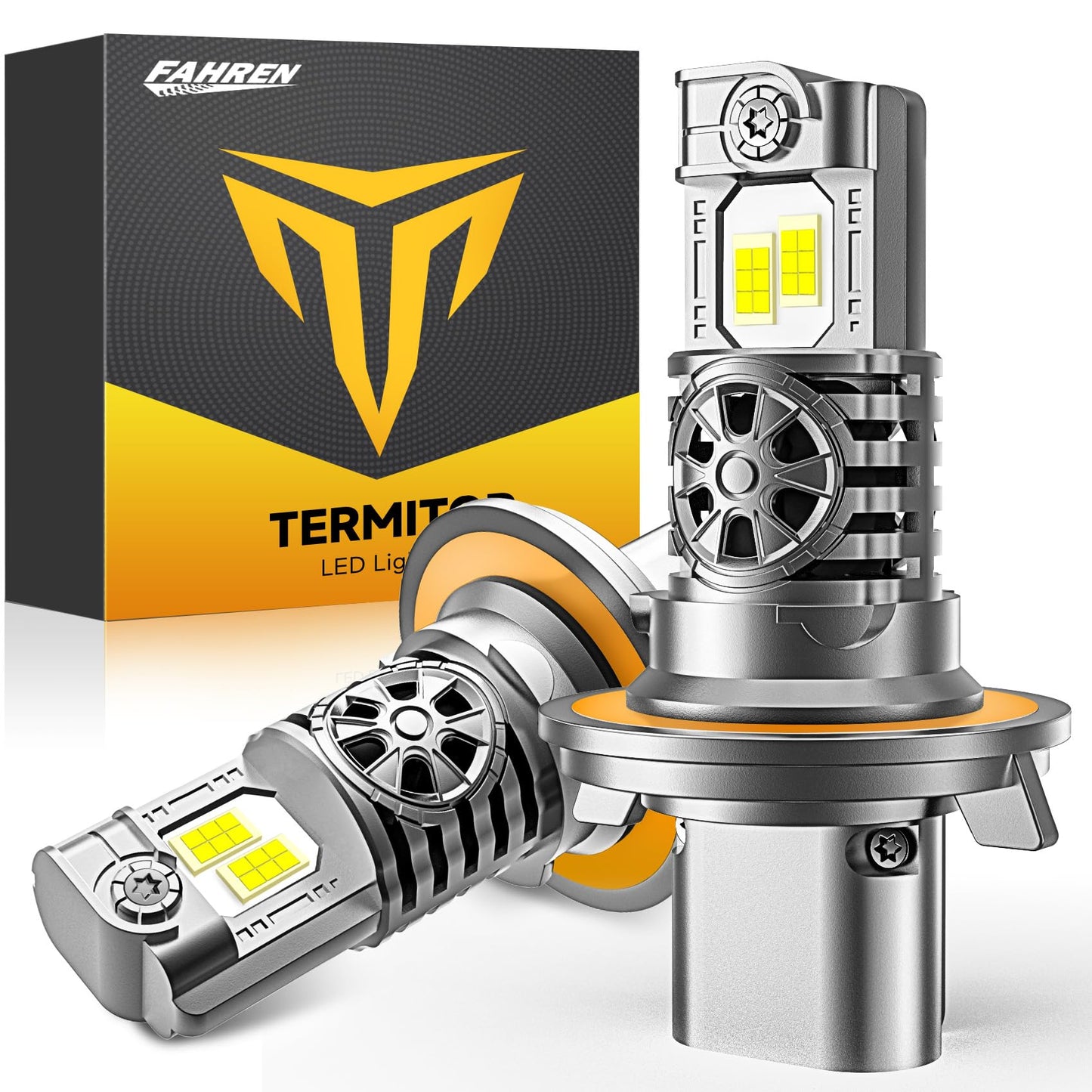 Upgraded H13/9008 Light bulb Hi/Low Beam, 40000LM 900% Super Bright, 6500K Cool White Fog Light Bulb,IP68 Waterproof, Real 1:1 Halogen Mini Size, Plug-N-Play, Pack of 2