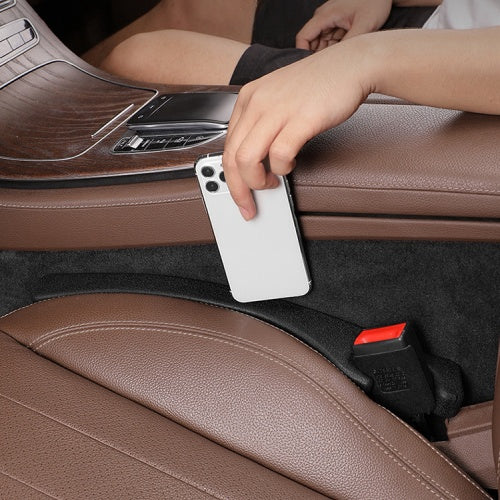 Car Seat Gap Filler 2 Pack, Universal Fit PU Leather Car Seat Gap Plug to Fill The Gap Between Seat and Console, Car Seat Crevice Blocker Stop Things from Dropping