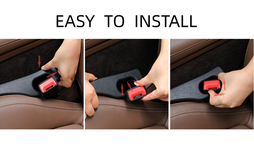 Car Seat Gap Filler 2 Pack, Universal Fit PU Leather Car Seat Gap Plug to Fill The Gap Between Seat and Console, Car Seat Crevice Blocker Stop Things from Dropping